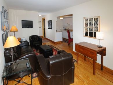 Living room with flat screen TV