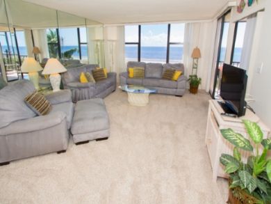 Large living room with full gulf views