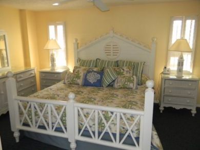 King bed in guest bedroom