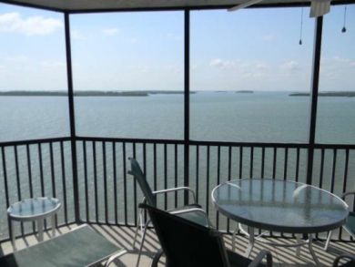Screened-in furnished balcony