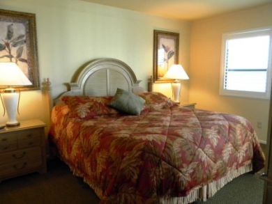 King bed in master bedroom