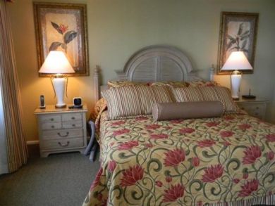 King bed in master bedroom