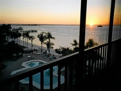 Beautiful sunset view from lanai
