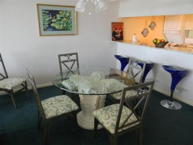 Dining area seats four