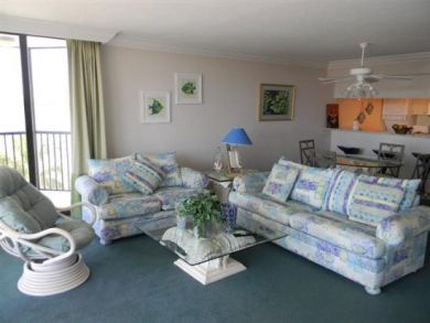 Living room with gulf view