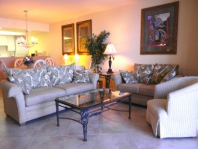 Living room with HD TV