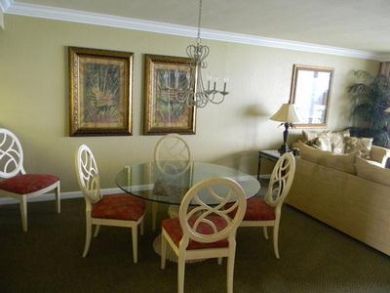 Dining area seats four