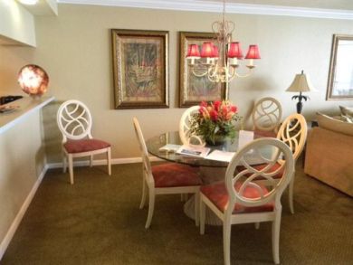 Dining area seats four