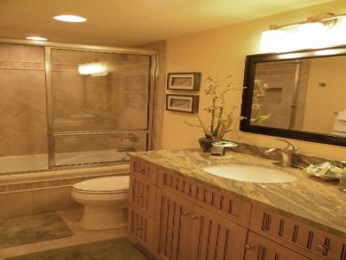 Bathroom with tub and shower