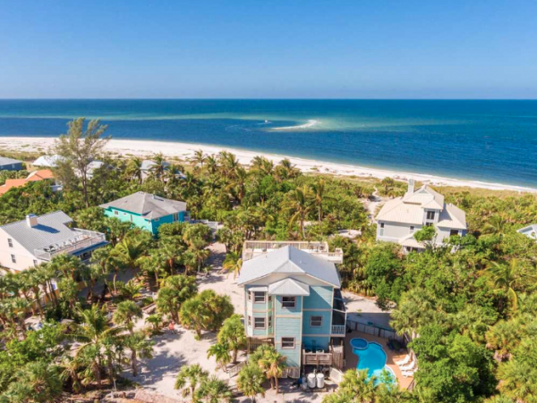 North Captiva Beach Pool House with Five Bedrooms Sleeps 12