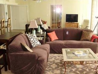Living room with flat screen TV