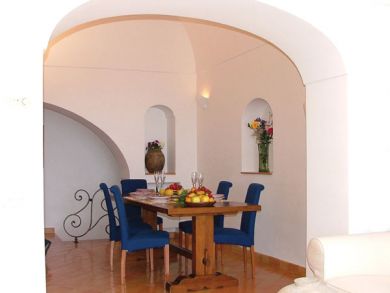 Dining area seats five