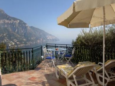 Panoramic terrace furnished for outdoor dining