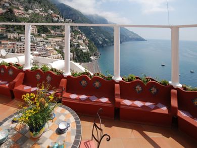 Terrace with full sea views