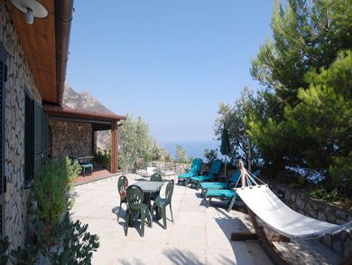 Large furnished terrace with superb views