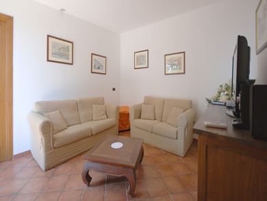 Living room with flat screen TV