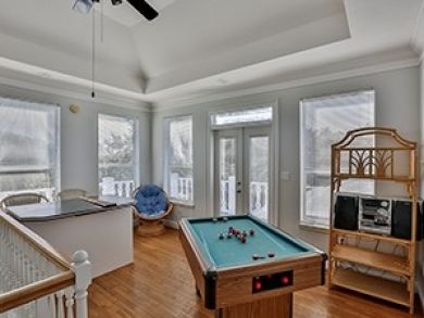 Game room with pool table