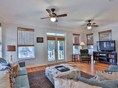 Living room with flat screen TV
