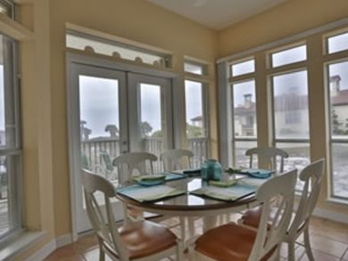 Dining room seats six