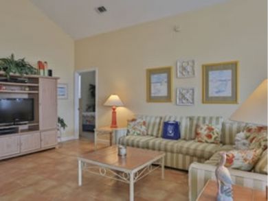 Living room with flat screen TV