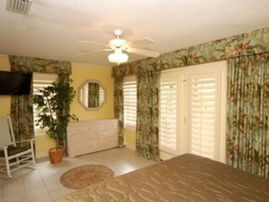 Flat screen in master bedroom