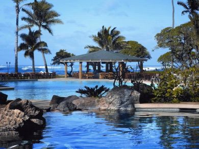 Swimming pools right on the beach