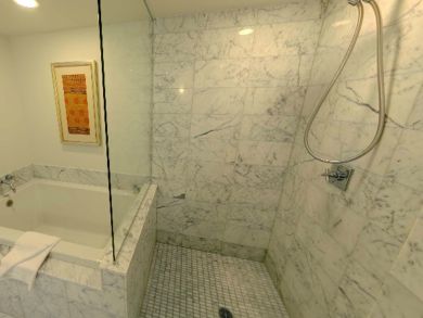 Bathroom with separate tub & shower