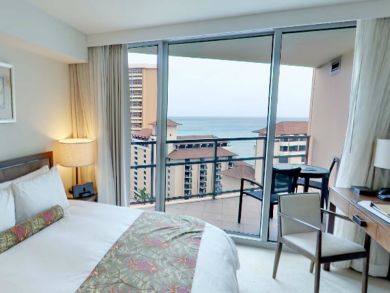 Sample bedroom with king bed