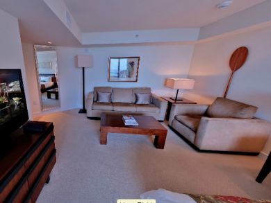 Living area with flat screen TV