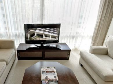Flat screen TV in living area