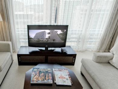Flat screen TV in living room