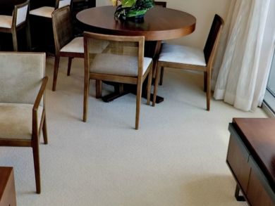 Dining area seats four