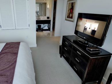 Bedroom with flat screen TV