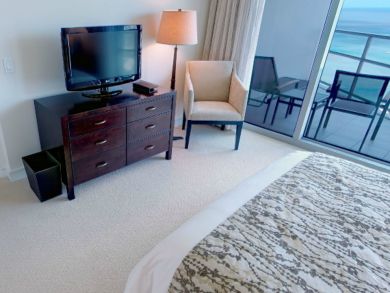 Master bedroom with flat screen