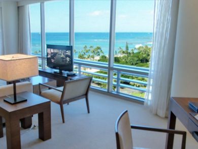 Living room with flat screen TV