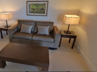 Den with queen sleeper sofa