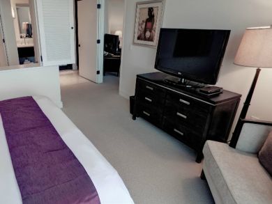 Master bedroom with flat screen TV