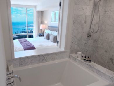 Master bathroom with separate tub & shower