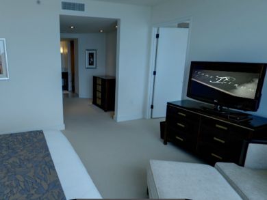 Master bedroom with flat screen TV