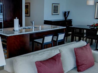 Breakfast bar seats two