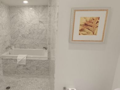 Bathroom with tub