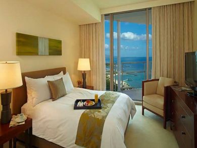 Sample bedroom with king bed
