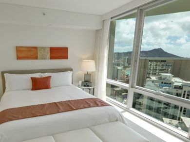 Master bedroom with king bed