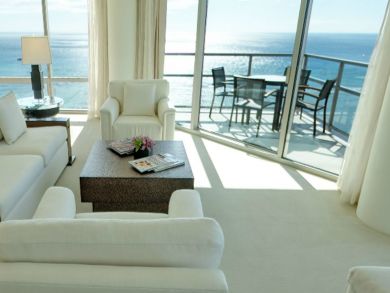 Living room with balcony
