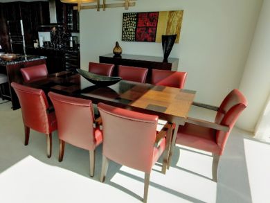 Dining room seats eight