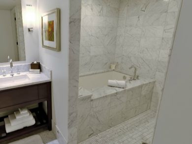 Master bedroom with separate tub & shower