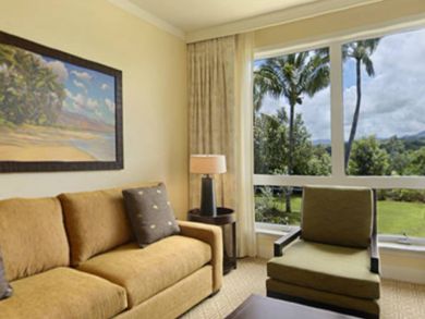Living room with flat screen TV