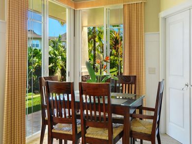 Dining room seats six