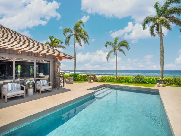 Oceanfront Escape with Private Pool & Direct Beach Main & Guest House