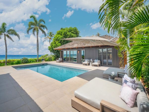 Oceanfront Escape with Private Pool & Direct Beach Main & Guest House